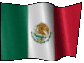 Medium animated Mexican flag clip art for a black background
