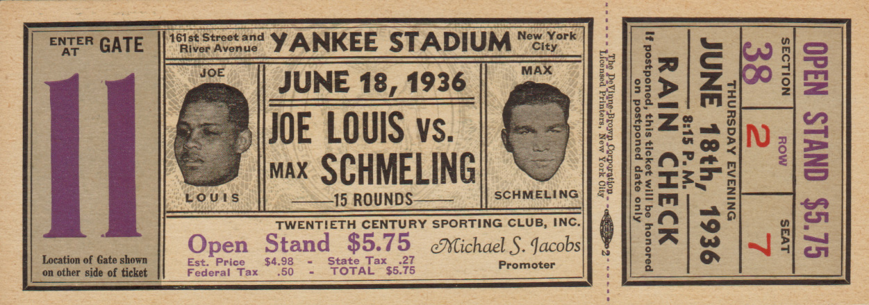 Image result for the first - louis - schmeling fight 1936