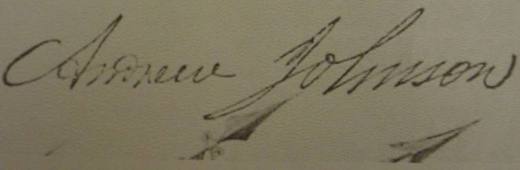 Andrew Johnson Stamped Signature